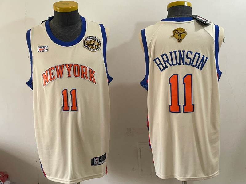Men New York Knicks #11 Brunson cream 2026 Nike NBA jersey 0702005